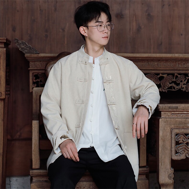 2025新中式现货秋装新款男士夹克外景加厚外套JK99-P110-控188,男装夹克,电商A021