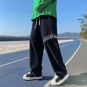 青少年美式复古休闲裤男长裤学生潮牌痞帅显腿长直筒裤A914/P38图片