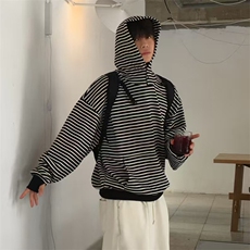 25秋冬新款~条纹连帽卫男式宽松休闲套头卫衣外套716A-WY826-P68，女装短外套，星座716A（原星座815-4）