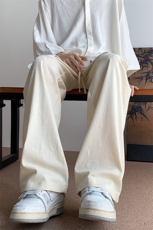 8XL-M特大码肌理感冰丝薄款休闲裤长裤男宽松百搭情侣裤K919P58，男装休闲裤，电商D206-1