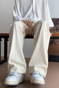 8XL-M 特大码肌理感冰丝薄款休闲裤长裤男宽松百搭情侣裤K919P58图片