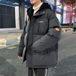 冬季情侣款假两件棉服男宽松棉袄青年棉衣加厚潮A266-WT08-P65图片