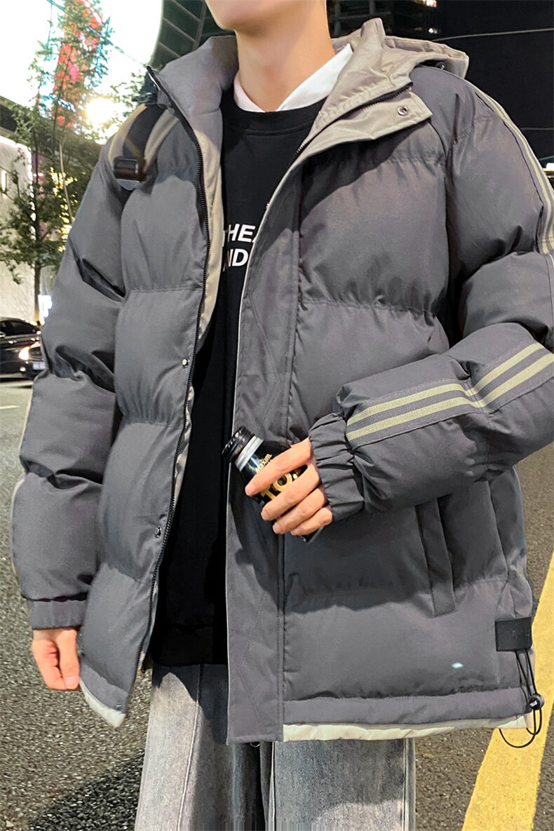 港风冬季新款连帽棉服中性情侣风潮牌百搭外套333-P85,男装棉衣,星座717