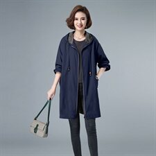 时尚女装风衣修身显瘦四季必备经典百搭舒适面料优雅气质，女装风衣，秋牧寒烟