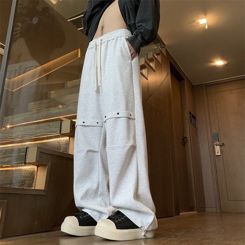 25年春款得物品质设计感重磅针织休闲裤（现货）C323-1-7803-TP40，男装休闲裤，电商C323-1