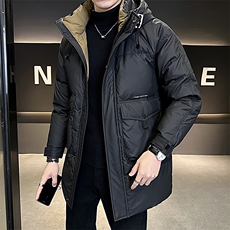 B3533978P245黑2024年连帽冬季新款男长款羽，男装棉衣，电商B353