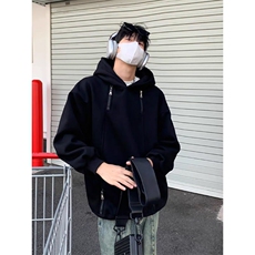 连帽开衫卫衣夹克男美式复古简约廓形休闲宽松外套513AWY2778P42，男装夹克，星座513A