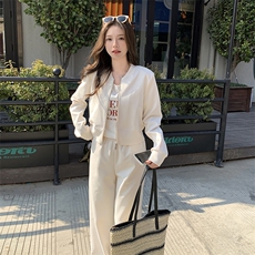 秋季时尚女修身休闲裤上衣显瘦2025新款运动搭配一整套，女装运动套装，慧峰