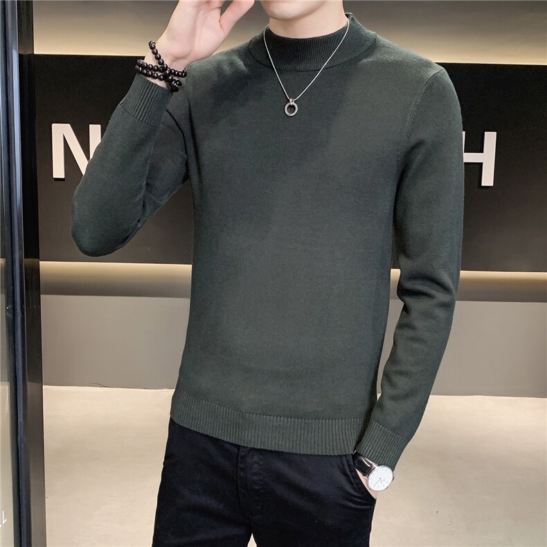 12色纯色毛衣打底衫男秋冬内搭半高领修身针织衫M602特p35,男装针织衫/毛衣,电商D303