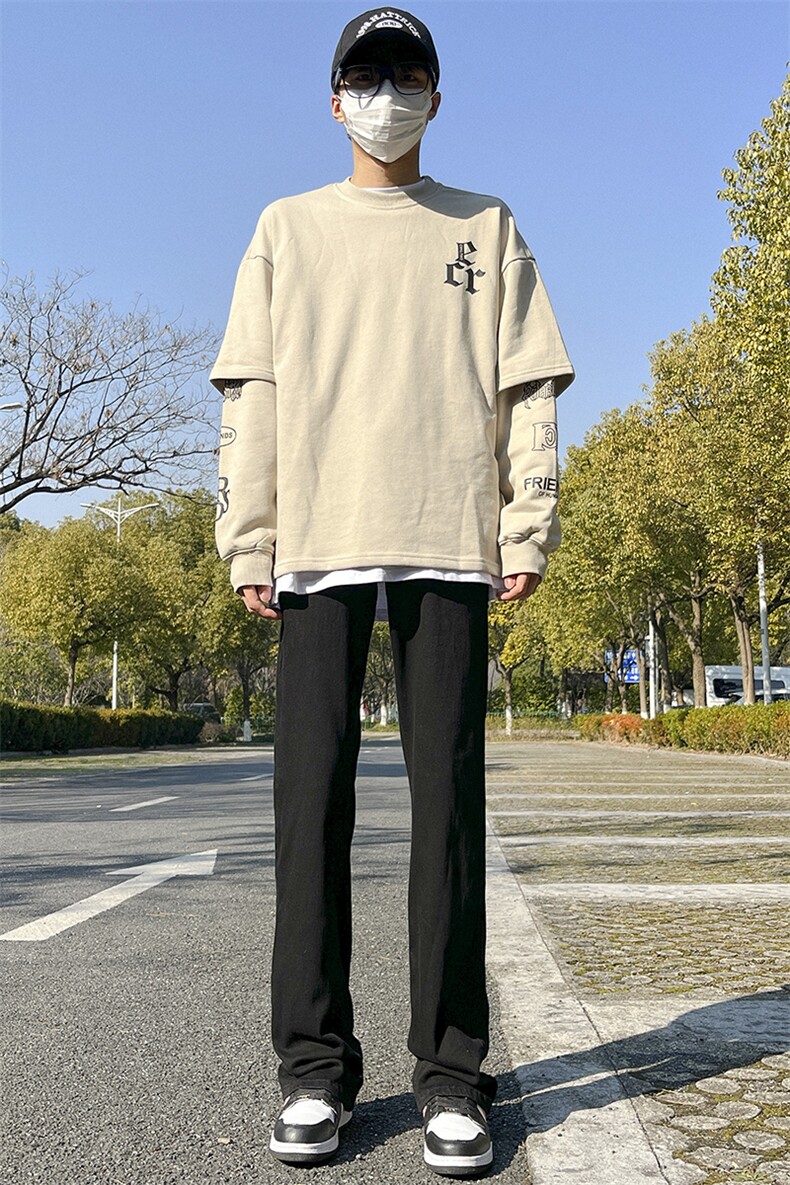 2024春款修身微喇复古弹力牛仔裤715-6-BK01P50,男装牛仔裤,星座715-6