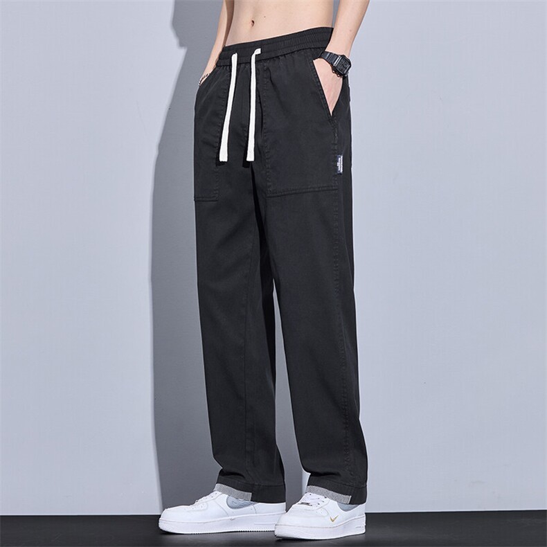 春夏新款男士青年微阔腿裤时尚百搭潮流男装长裤BK9061-p45外贸，男装休闲裤，星座224-3