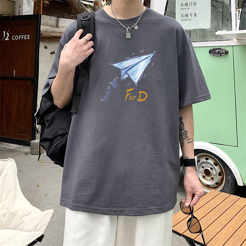 短袖男t恤纯棉夏季宽松2025新款打底衫百搭青少年体恤潮TX416-P25,男装T恤,星座505-3