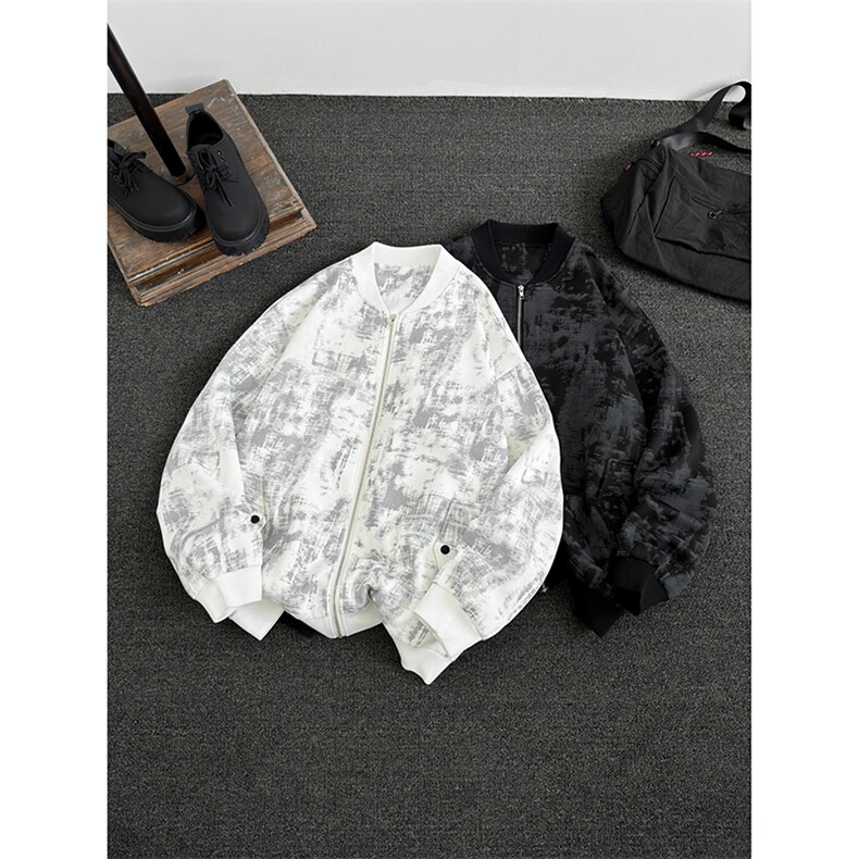 JK5063/P65秋装新款不起球不掉色卫衣男夹克棒球服宽松大码外套图片