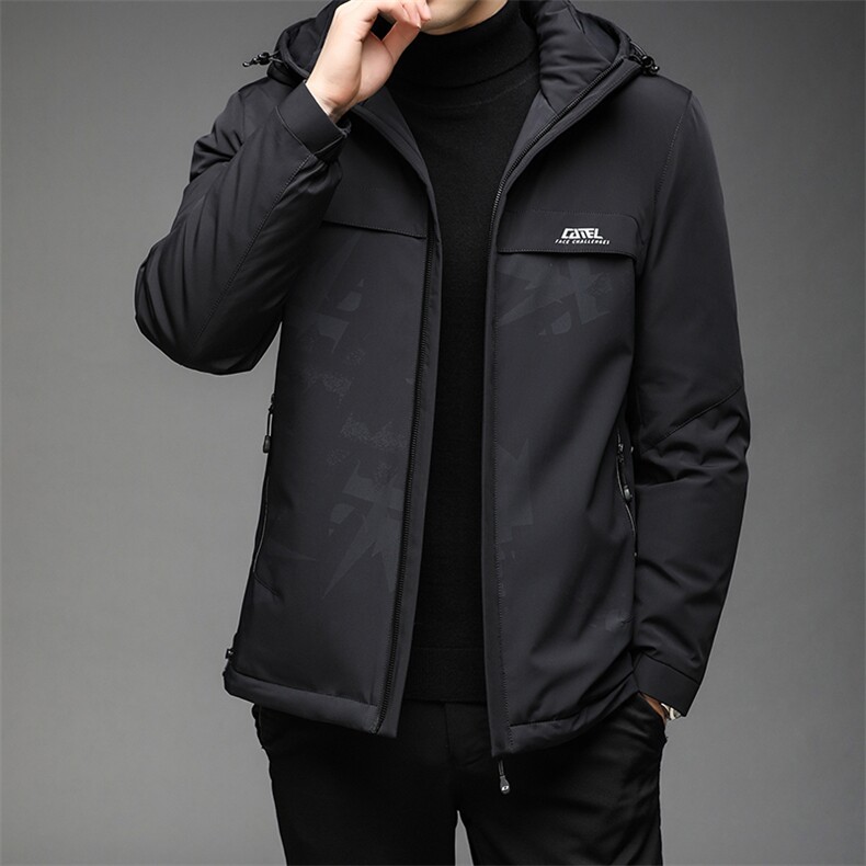 B2126钱塘2020-3精品90白鸭绒连帽继续男装羽绒服P235,男装羽绒服,钱塘207-3