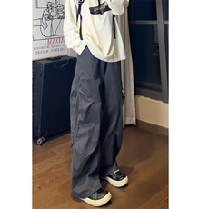 美式复古洗褪baggy阔腿工装裤男女XZ201-D239P48，男装牛仔裤，星座201
