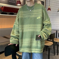 美式街头设计感圆领毛衣男慵懒风休闲针织衫M8807P48，男装针织衫/毛衣，星座1116-2