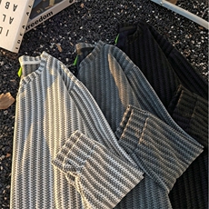 港风秋冬款男女卫衣小V领雪尼尔长袖打底衫外套WY091P33，男装T恤，星座1013-1