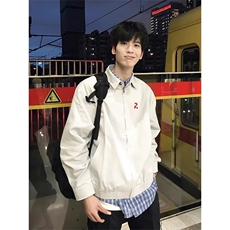 美式覆古红色棒球服外套女春秋2025新款巨好看早秋季开衫夹克上衣，男装夹克，星座1210-1