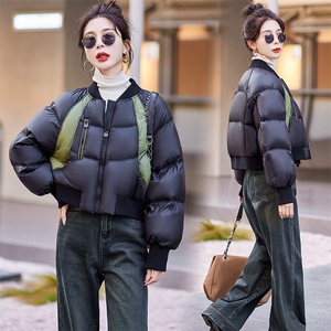 今年流行黑色棉服女2023新款冬季高级感超好看小个子短款棉衣外套图片