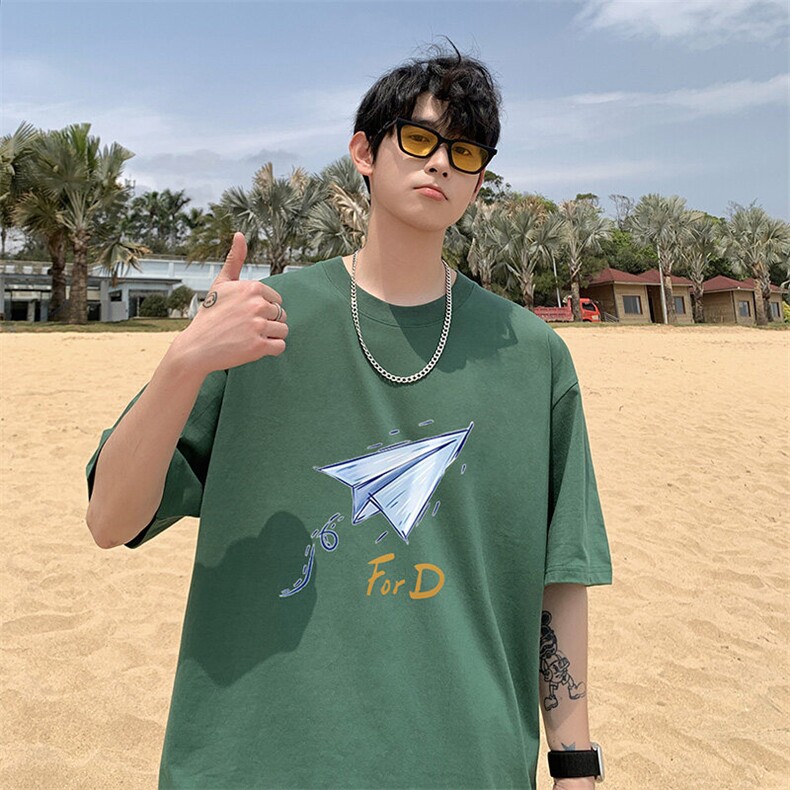 短袖男t恤纯棉夏季宽松2025新款打底衫百搭青少年体恤潮TX416-P25，男装T恤，星座505-3