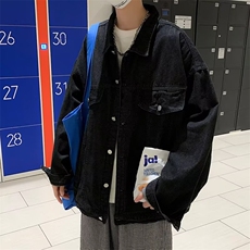 牛仔外套男潮流宽松港风ins痞帅设计感上衣8818-P57，男装工装外套，星座1109-3