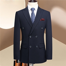 高品质双排扣微弹三件套，胸花需另配，男装西服套装，电商D210