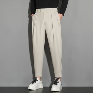 2023西裤魔术贴西裤男宽松痞帅潮束脚网红休闲裤百搭哈伦裤 k15,男装西裤,星座1116A-2（原606A-1）