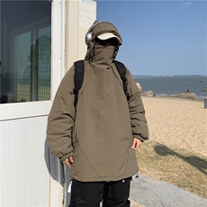 XZ213-MY37-P128控148港风大码日系复古加厚防风防水冲锋棉衣ins，男装棉衣，星座213