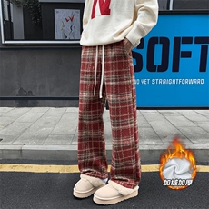 薄款改加绒冬季大码保暖毛呢休闲拖地裤男女K1987J加绒-特P30控58，男装棉衣，电商A001-1