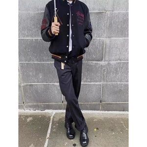 1506A/GA1920/P66春秋欧美高街夹克宽松棒球服oversize潮牌外套图片