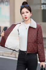 2025冬季新款现货休闲时尚潮流加绒保暖皮衣外套，女装皮衣，1C078