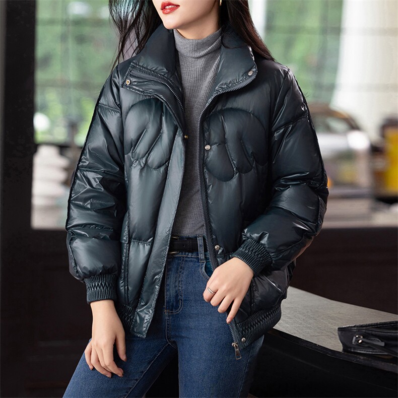 时尚立领短款羽绒棉服女2024冬季新款小个子加厚保暖棉衣棉袄外套,女装棉衣/棉服,婷思杰（原婷想服饰）