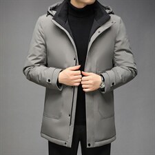 2023新款冬季脱卸帽羽绒服中年男士冬装外套爸爸装GSNA21310-P310，男装羽绒服，电商B212（原钱塘6029）