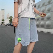 潮流春季牛仔裤男松紧带牛仔短裤A77P38，男装牛仔裤，星座1116-2