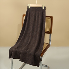 2025年秋季新款七针双股镂空A字裙百搭时尚通勤，女装半身裙，江杉羊绒