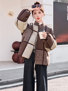 2025年冬季新款拼接短款休闲羽绒服图片