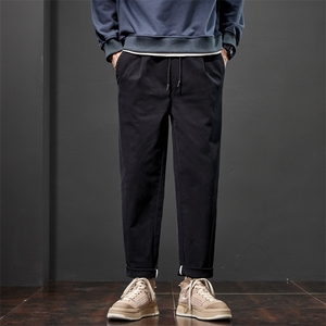 特批锥形休闲裤男士新款潮牌复古宽松九分直筒裤J822-P48/加绒P55图片