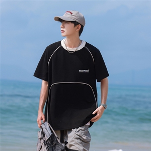 短袖T恤菠萝格个性透气男宽松男士体恤XT2408-P35控58