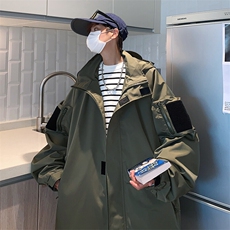 日系机能连帽冲锋衣外套男春秋vibe风潮牌户外工装夹克JK120-P48，男装夹克，星座308B-1