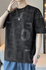7A抗菌夏季大码潮流时尚动漫印花男士短袖，男装T恤，星座1107-1