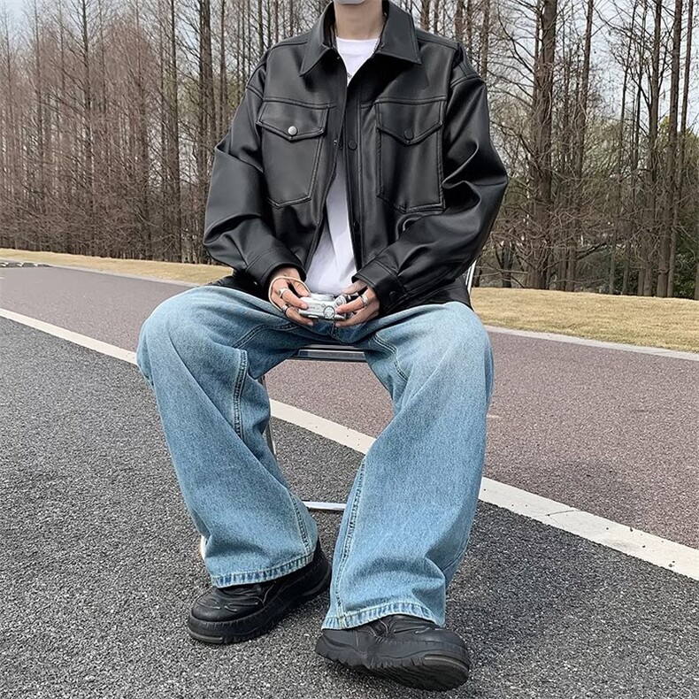 男秋季新款口袋皮衣夹克外套AJ06P60,男装皮衣,星座1116-2