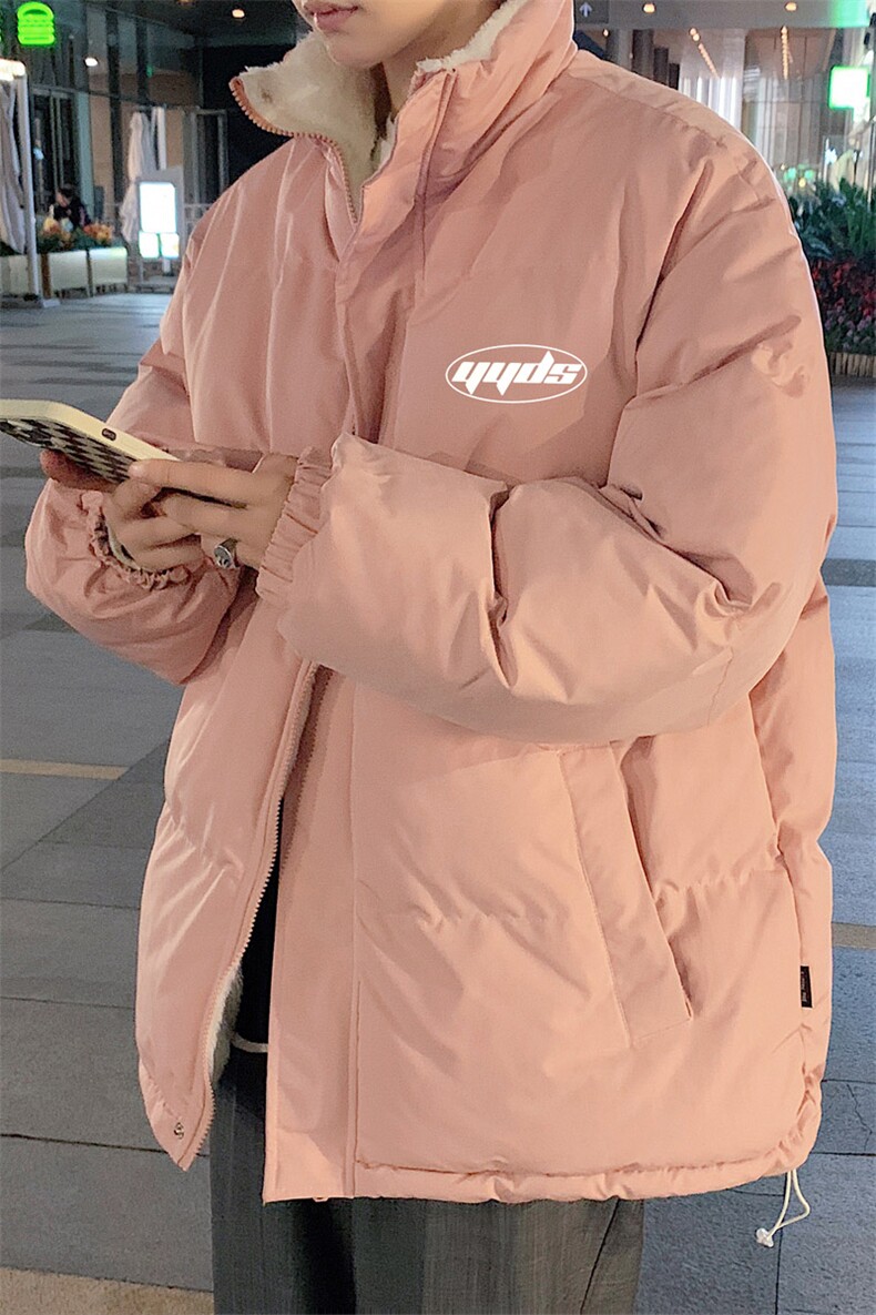 ！2023秋冬字yyds字母印花加绒加厚立领棉服外套MY106特P78，男装棉衣，电商B220