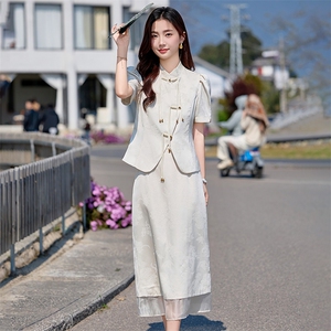 新中式G风套装女2025夏季新款气质小香风休闲减龄百搭两件套图片