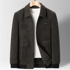2023冬新款中年男外套休闲加厚夹克爸爸装中年外套SFT82208-P185，男装夹克，电商B212（原钱塘6029）
