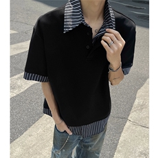 夏季新款衬衫领短袖CS7072-特批35控68，男装T恤，电商A072