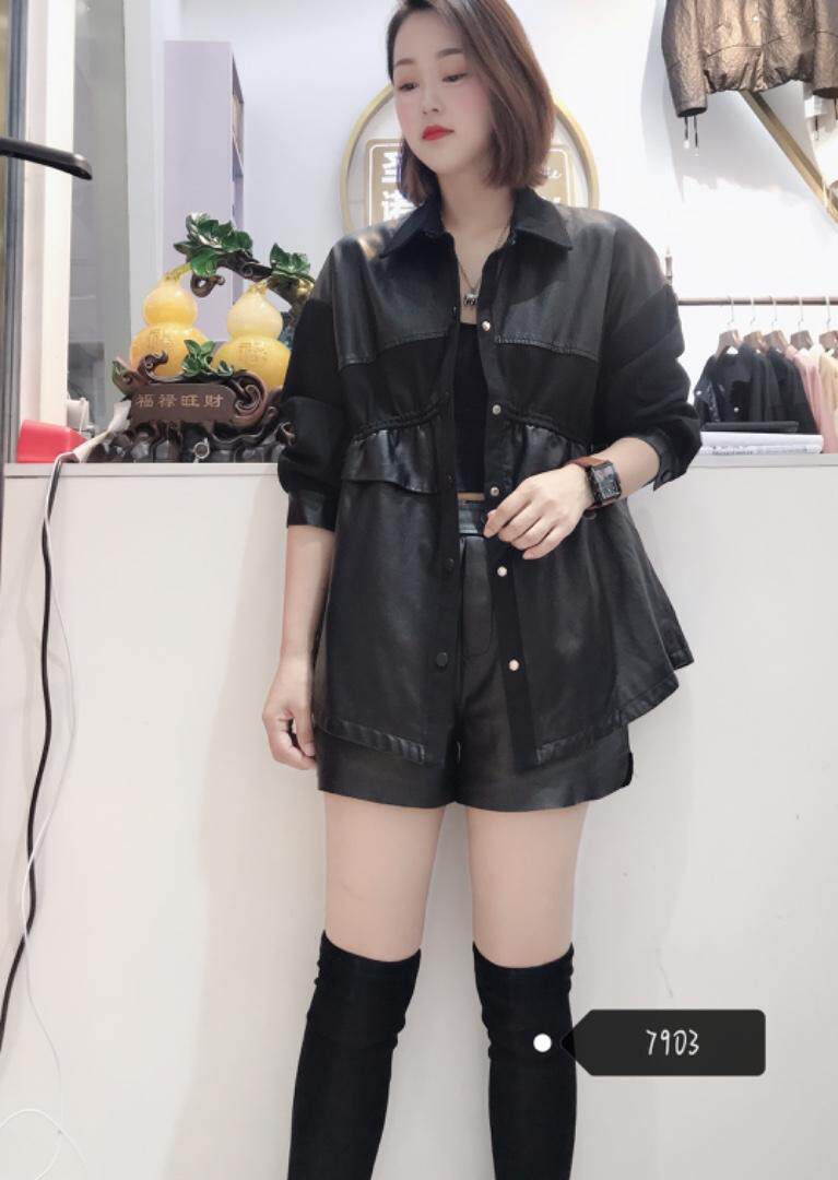 水洗皮拼针织，其它，圣丝诺亚