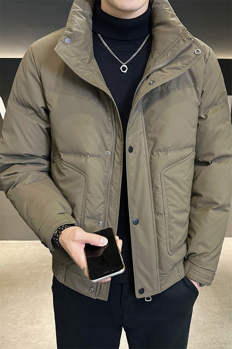 2025新款羽绒服男冬季外套短款保暖连帽外套A313-6310-P165,男装羽绒服,电商A313