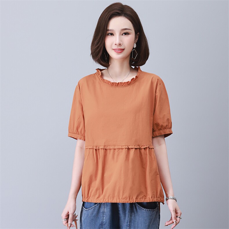 时尚宽松显瘦短袖T恤女夏季新款韩版百搭休闲上衣潮,女装T恤,悦见她