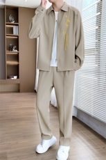 新中式刺绣长袖长裤时尚休闲两件套装，男装休闲套装，星座1206（原A206）