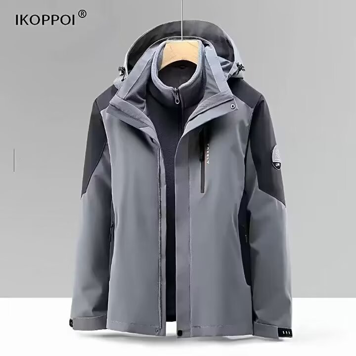 三合一可拆卸冲锋衣外套男定制2025秋冬户外防水防风CF2299P170,男装夹克,星座1013-5
